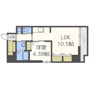 Y’s大手通【9階】の間取り