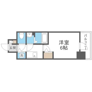 エスリード難波ステーションゲート サウステラス【5階】の間取り