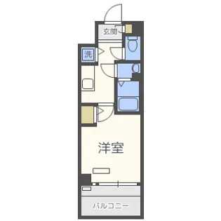 エスリード難波ステーションゲート サウステラス【11階】の間取り