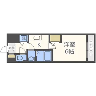 エスリード難波ステーションゲート サウステラス【3階】の間取り