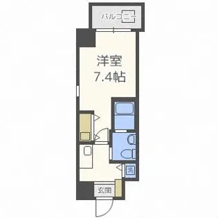 ラ・フォーレ難波【6階】の間取り