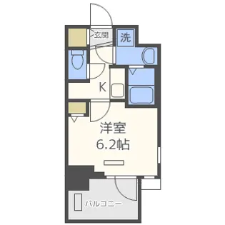 プレサンス玉造駅前ルージュ【11階】の間取り