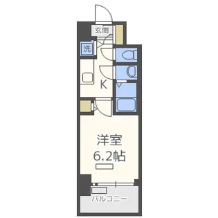 プレサンス玉造駅前ルージュ【8階】の間取り