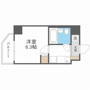 フォーリアライズ難波南ファーロ【4階】の間取り