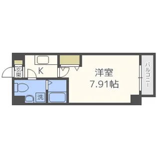 ウインズコート西梅田Ⅱ【7階】の間取り