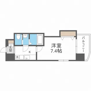 Luxe天王寺【3階】の間取り