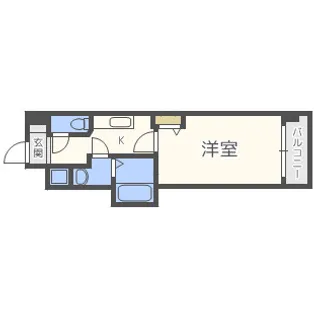 プレサンス谷町キャトル【6階】の間取り
