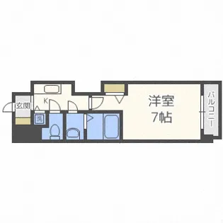 プレサンス谷町キャトル【6階】の間取り
