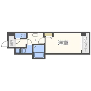 プレサンス谷町キャトル【5階】の間取り