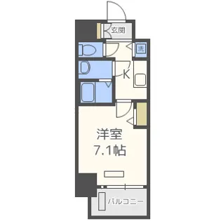 ファステート大阪ドームシティ【9階】の間取り