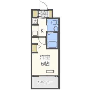 エステムコート難波Ⅳアトリ【3階】の間取り