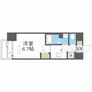 プレサンス天神橋ラ・デュアル【7階】の間取り