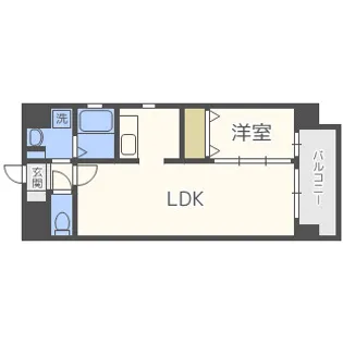 ブリリアント扇町公園【2階】の間取り