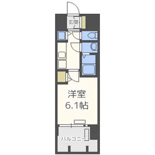プレサンス京町堀ノース【6階】の間取り