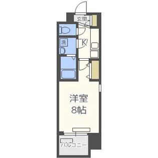 レジュールアッシュ都島【2階】の間取り