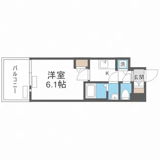 プレサンス京町堀ノース【8階】の間取り