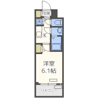 プレサンス大阪 DOMECITYワンダー【8階】の間取り