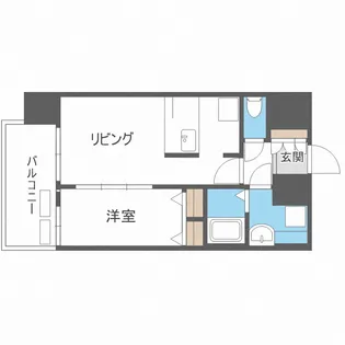プレサンス京町堀ノース【12階】の間取り