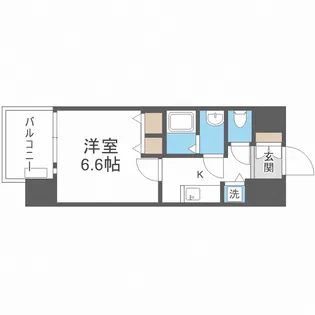 プレサンス京町堀ノース【4階】の間取り