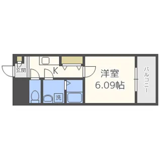 ウインズコート都島【5階】の間取り