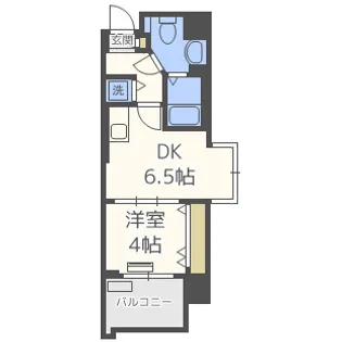 エステムコート難波Ⅲ ラグース【8階】の間取り