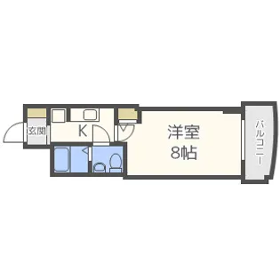 SERENiTE堺筋本町SUD【2階】の間取り