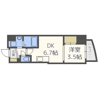 SERENiTE堺筋本町SUD【2階】の間取り