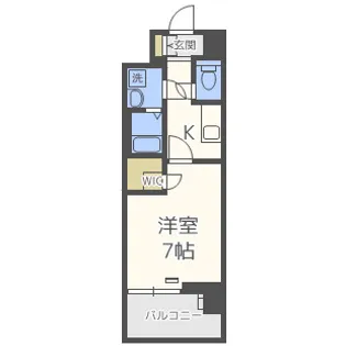 エスプレイス難波サウスゲート【6階】の間取り