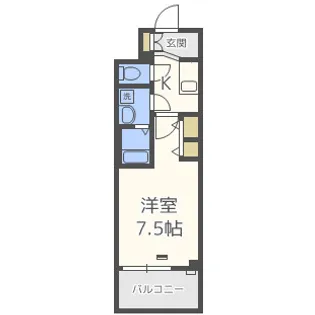 エスプレイス難波サウスゲート【6階】の間取り