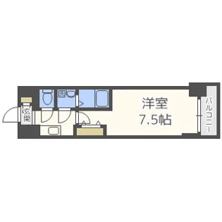 エスリード心斎橋LUXUE【5階】の間取り