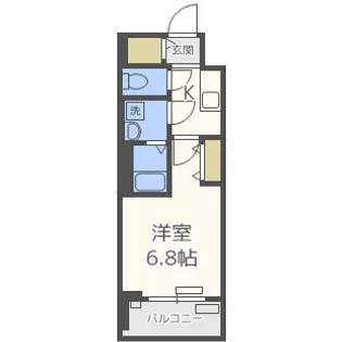 レジュールアッシュ玉造【11階】の間取り