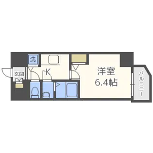 エスリード京橋WEST【10階】の間取り
