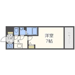 エスリード京橋WEST【12階】の間取り