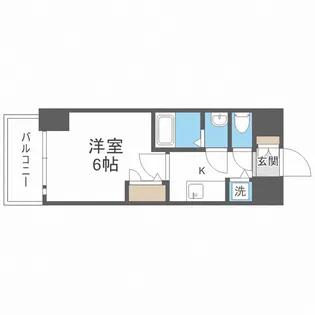 エスリード京橋WEST【5階】の間取り