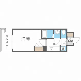 スワンズシティ谷町モデルノ【4階】の間取り