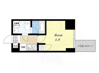 クレビオス南堀江【7階】の間取り