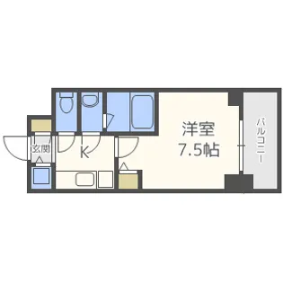 リッツ難波南Ⅱ【9階】の間取り