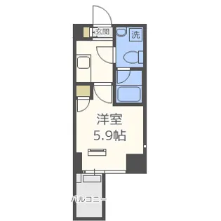 クレビオス南堀江【4階】の間取り