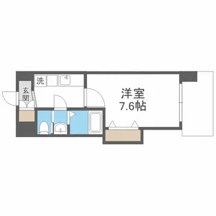 Luxe玉造Ⅰ【7階】の間取り