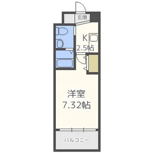 サムティ京橋Fluss【7階】の間取り