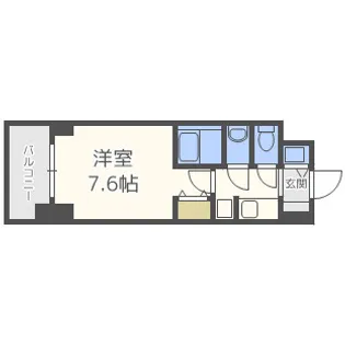 サムティ本町橋ⅡMEDIUS【7階】の間取り