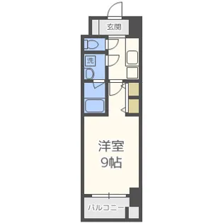 スプランディッド淀屋橋DUE【13階】の間取り