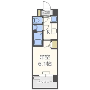 プレサンス南森町駅前【9階】の間取り