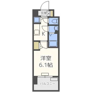 プレサンス南森町駅前【5階】の間取り