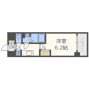 エスリード南堀江レジデンス【7階】の間取り