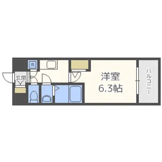 エスリード南堀江レジデンス【6階】の間取り