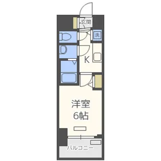 アクアプレイス天王寺Ⅱ【13階】の間取り