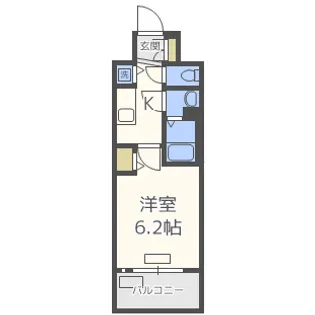 プレサンス天神橋スカイル【204号室】の間取り
