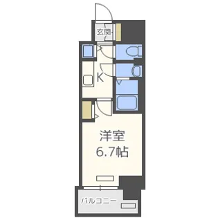 プレサンス谷町リーベ【11階】の間取り