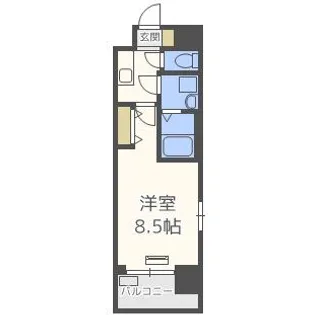 ジュネス新大阪レジデンス【9階】の間取り